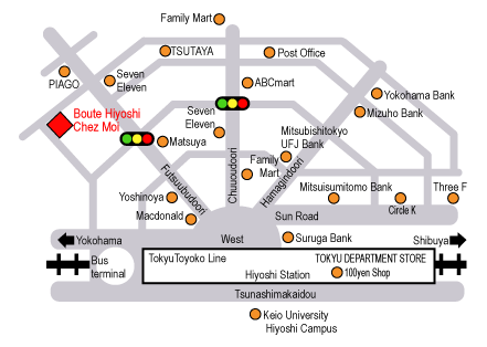 Location of Boute Hiyoshi Chez Moi